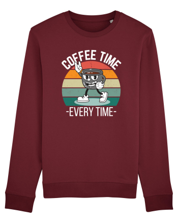 Coffee Time Every Time Burgundy