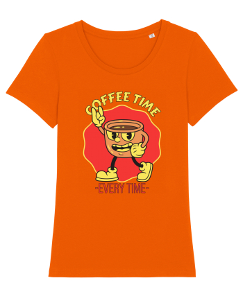 Coffee Time Every Time Bright Orange