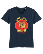 Coffee Time Every Time Tricou mânecă scurtă guler V Bărbat Presenter