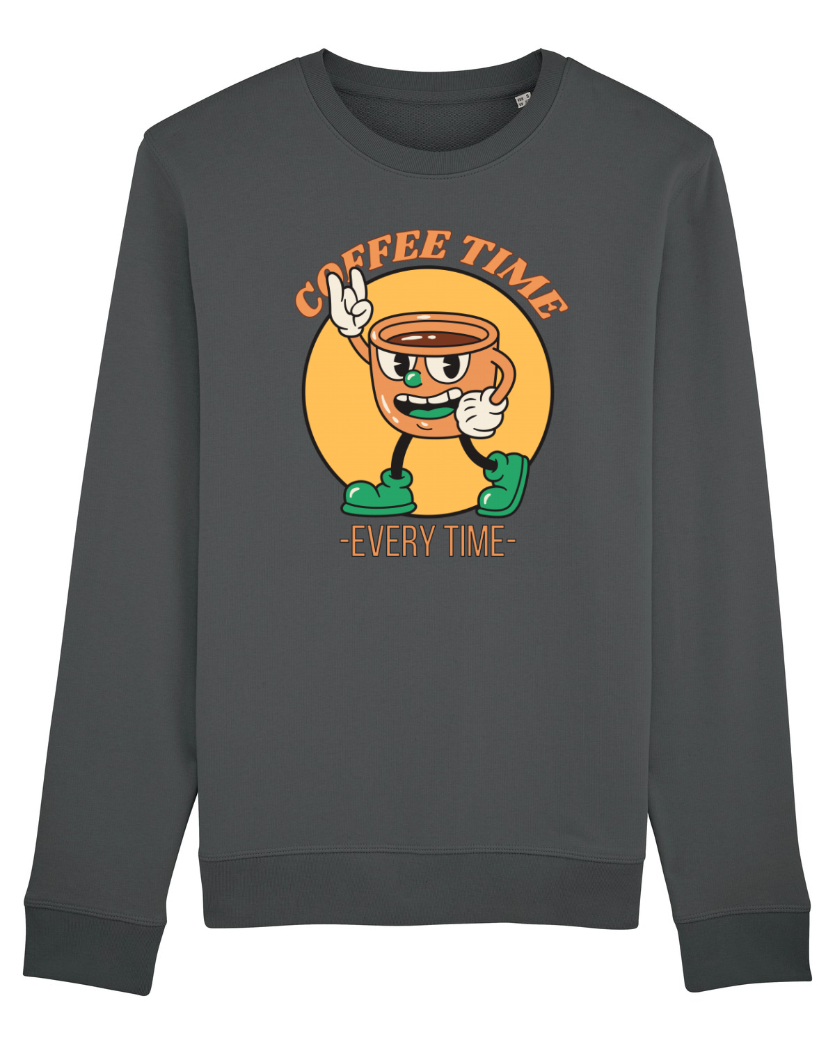 Bluză mânecă lungă Unisex Rise Anthracite