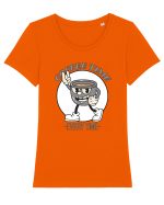 Coffee Time Every Time Tricou mânecă scurtă guler larg fitted Damă Expresser