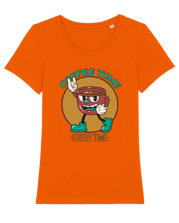 Coffee Time Every Time Bright Orange