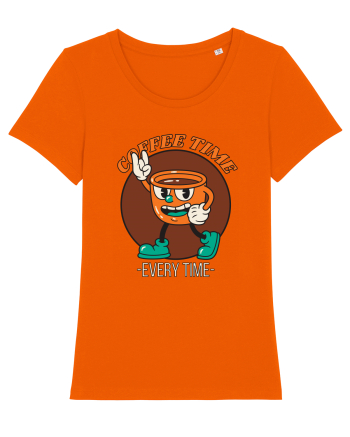 Coffee Time Every Time Bright Orange