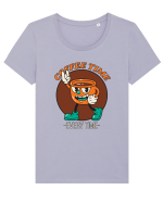 Coffee Time Every Time Tricou mânecă scurtă guler larg fitted Damă Expresser