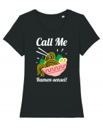 Call Me Ramen Sensei Tricou mânecă scurtă guler larg fitted Damă Expresser