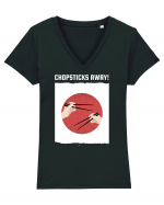 Chopsticks Away Tricou mânecă scurtă guler V Damă Evoker