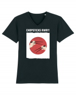 Chopsticks Away Tricou mânecă scurtă guler V Bărbat Presenter