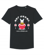 Eat Ramen for a longer life Tricou mânecă scurtă guler larg Bărbat Skater