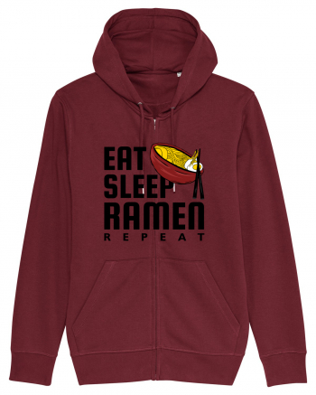 Eat Sleep Ramen Repeat Burgundy