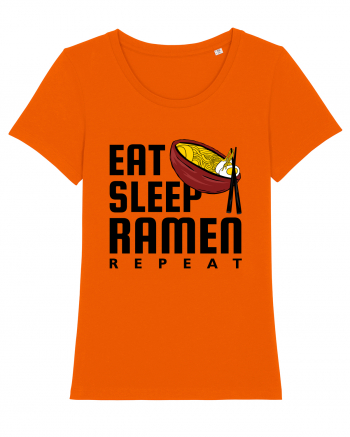 Eat Sleep Ramen Repeat Bright Orange