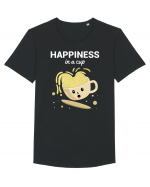 Happiness in a Cup Tricou mânecă scurtă guler larg Bărbat Skater