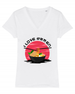 I Love Ramen Tricou mânecă scurtă guler V Damă Evoker