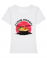 I Love Ramen Tricou mânecă scurtă guler larg fitted Damă Expresser