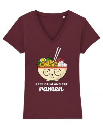 Keep Calm and Eat Ramen Burgundy