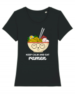 Keep Calm and Eat Ramen Tricou mânecă scurtă guler larg fitted Damă Expresser