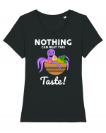 Nothing Can Beat this Taste! Tricou mânecă scurtă guler larg fitted Damă Expresser