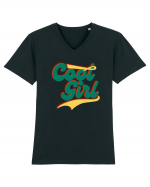 Cool Girl Tricou mânecă scurtă guler V Bărbat Presenter