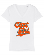 Cool Girl Tricou mânecă scurtă guler V Damă Evoker