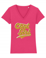 Cool Girl Tricou mânecă scurtă guler V Damă Evoker