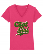 Cool Girl Tricou mânecă scurtă guler V Damă Evoker