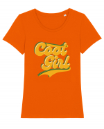 Cool Girl Tricou mânecă scurtă guler larg fitted Damă Expresser