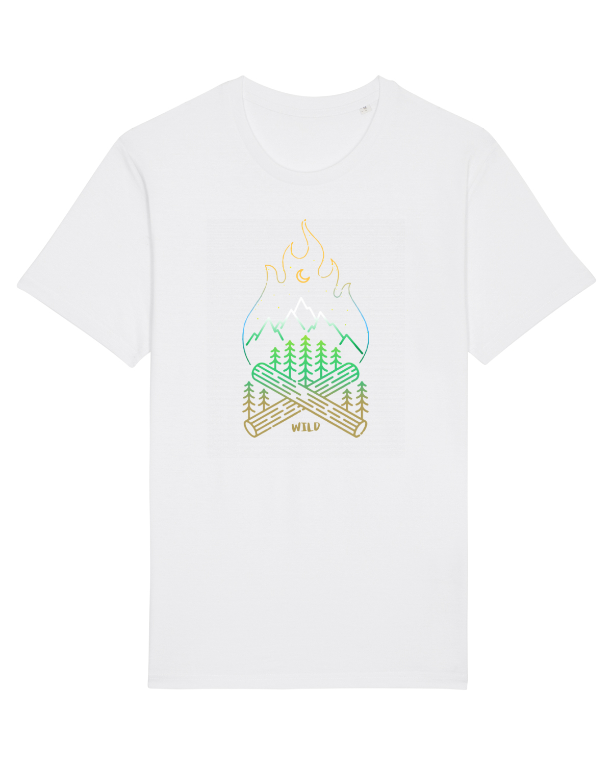 Tricou mânecă scurtă Unisex Rocker White