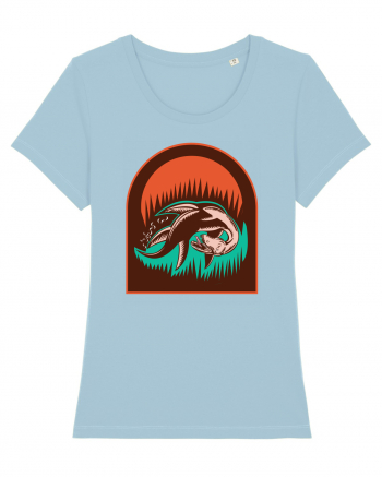 Retro Loch Ness Sky Blue