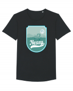 Retro Loch Ness Tricou mânecă scurtă guler larg Bărbat Skater