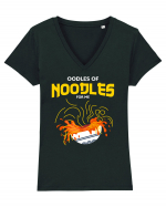 Oodles of Noodles for Me Tricou mânecă scurtă guler V Damă Evoker