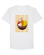 Ramen and Chill Tricou mânecă scurtă guler larg Bărbat Skater