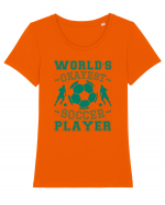 World's Okayest Soccer player  Tricou mânecă scurtă guler larg fitted Damă Expresser