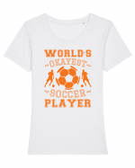 World's Okayest Soccer player  Tricou mânecă scurtă guler larg fitted Damă Expresser