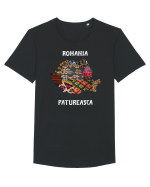 România Păturească Tricou mânecă scurtă guler larg Bărbat Skater