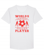 World's Okayest Soccer player  Tricou mânecă scurtă guler larg Bărbat Skater