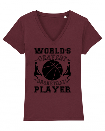 World'S Okayest Basketball Player Burgundy