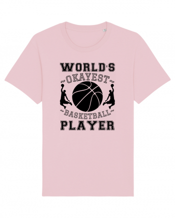 World'S Okayest Basketball Player Cotton Pink