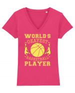 World'S Okayest Basketball Player Tricou mânecă scurtă guler V Damă Evoker