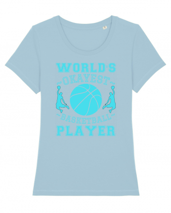 World'S Okayest Basketball Player Sky Blue