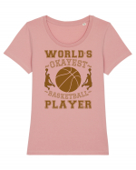 World'S Okayest Basketball Player Tricou mânecă scurtă guler larg fitted Damă Expresser