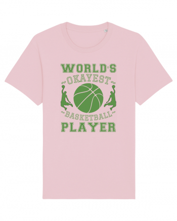 World'S Okayest Basketball Player Cotton Pink