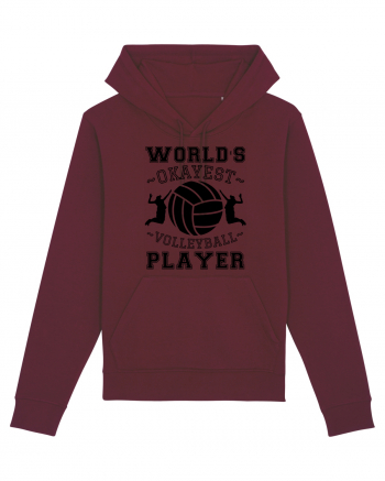 World'S Okayest Volleyball Player Burgundy