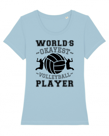 World'S Okayest Volleyball Player Sky Blue