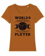 World'S Okayest Volleyball Player Tricou mânecă scurtă guler larg fitted Damă Expresser