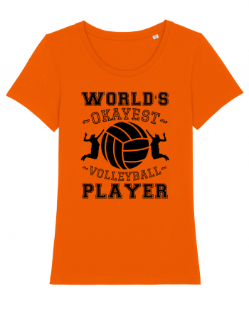World'S Okayest Volleyball Player Bright Orange