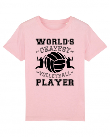 World'S Okayest Volleyball Player Cotton Pink