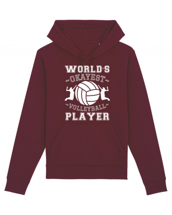 World'S Okayest Volleyball Player Burgundy