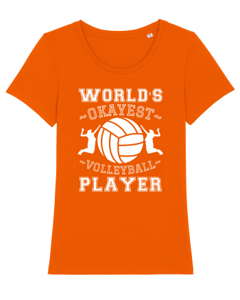 World'S Okayest Volleyball Player Bright Orange