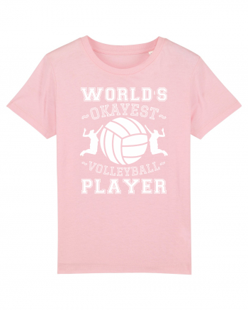 World'S Okayest Volleyball Player Cotton Pink