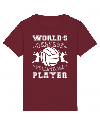 World'S Okayest Volleyball Player Burgundy