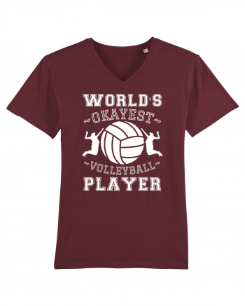 World'S Okayest Volleyball Player Burgundy